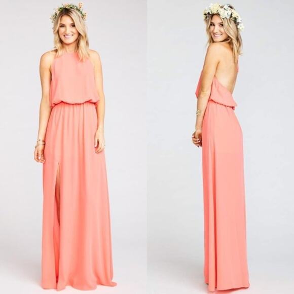 NWOT SHOW ME YOUR MUMU Heather Halter Coral Crisp Small - Picture 1 of 7